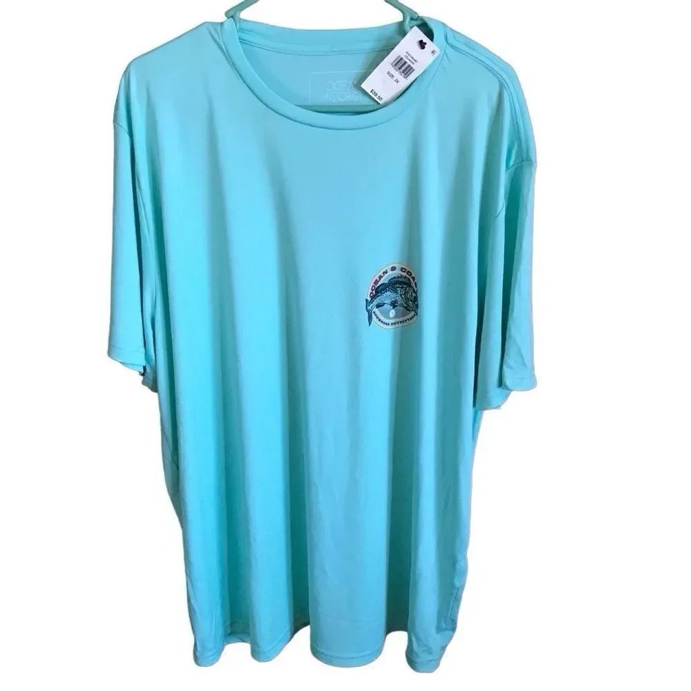 Ocean & Coast Mens Sz 2XL green Short sleeve T-Shirt NWT fishing hiking